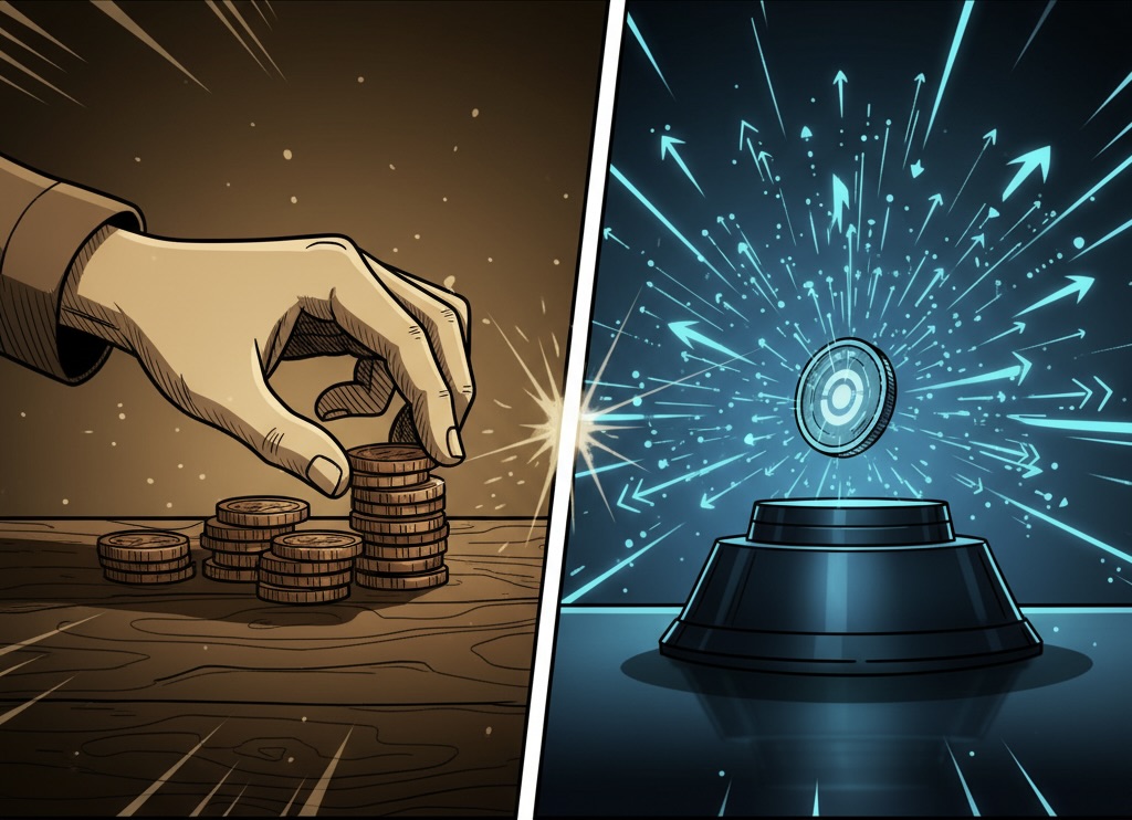 Un collage que muestra el costo oculto de las tareas manuales comparado con el ROI de la automatización en un equipo de ventas.